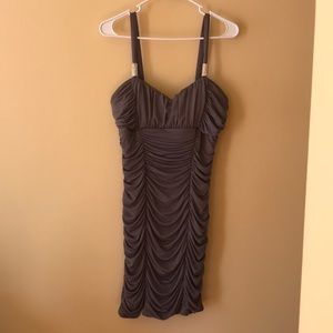 Grey ruched dress
